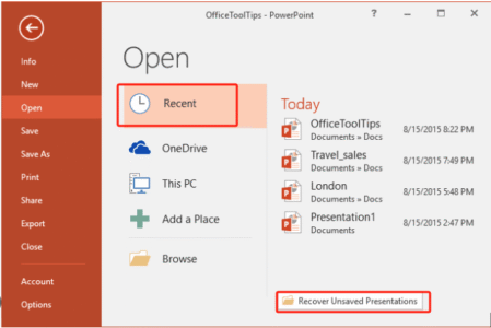 How to Recover Powerpoint File Not Saved