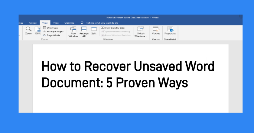 How to Recover Unsaved Word Document: 5 Proven Ways