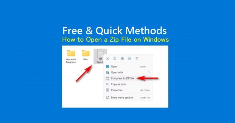 how-to-oepn-a-zip-file-on-windows