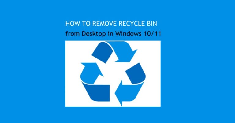 how-to-remove-recycle-bin-from-desktop