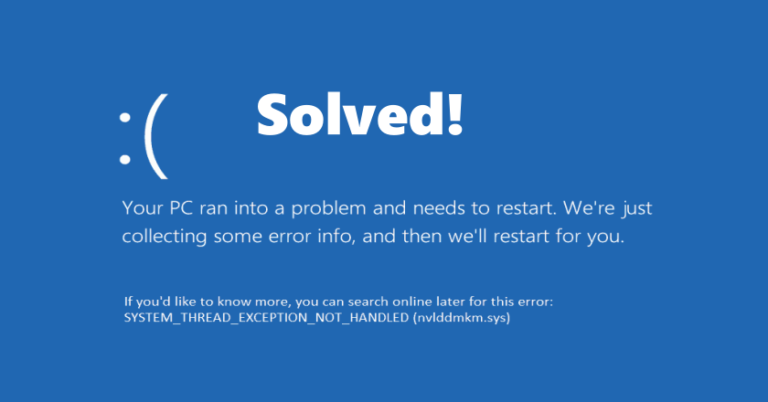 system-thread-exception-not-handled